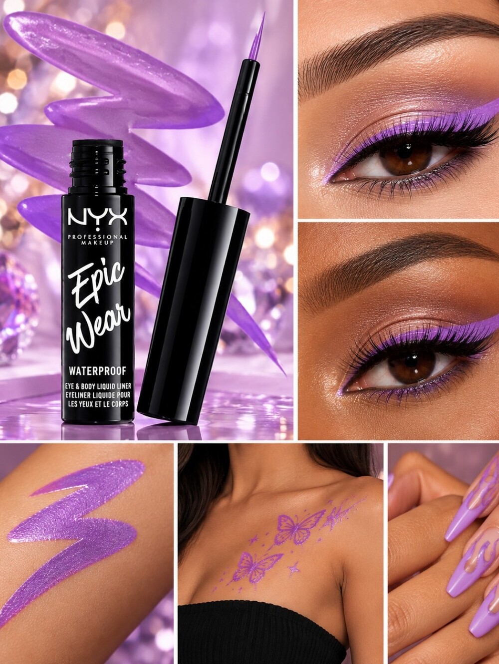 NYX Epic Wear Waterproof Eye & Body Liquid Liner - Purple